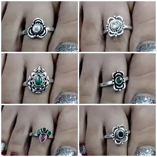 Fancy toe ring SI13